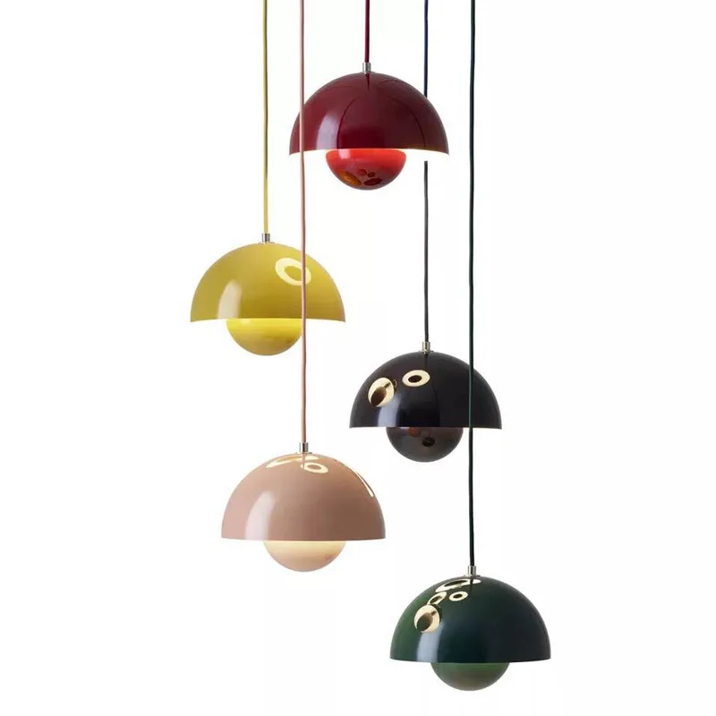 

Nordic Modern Macaron Chandelier Restaurant Bedside Study Bud Chandelier Cafe Bar Indoor Lighting Dining Room Furniture