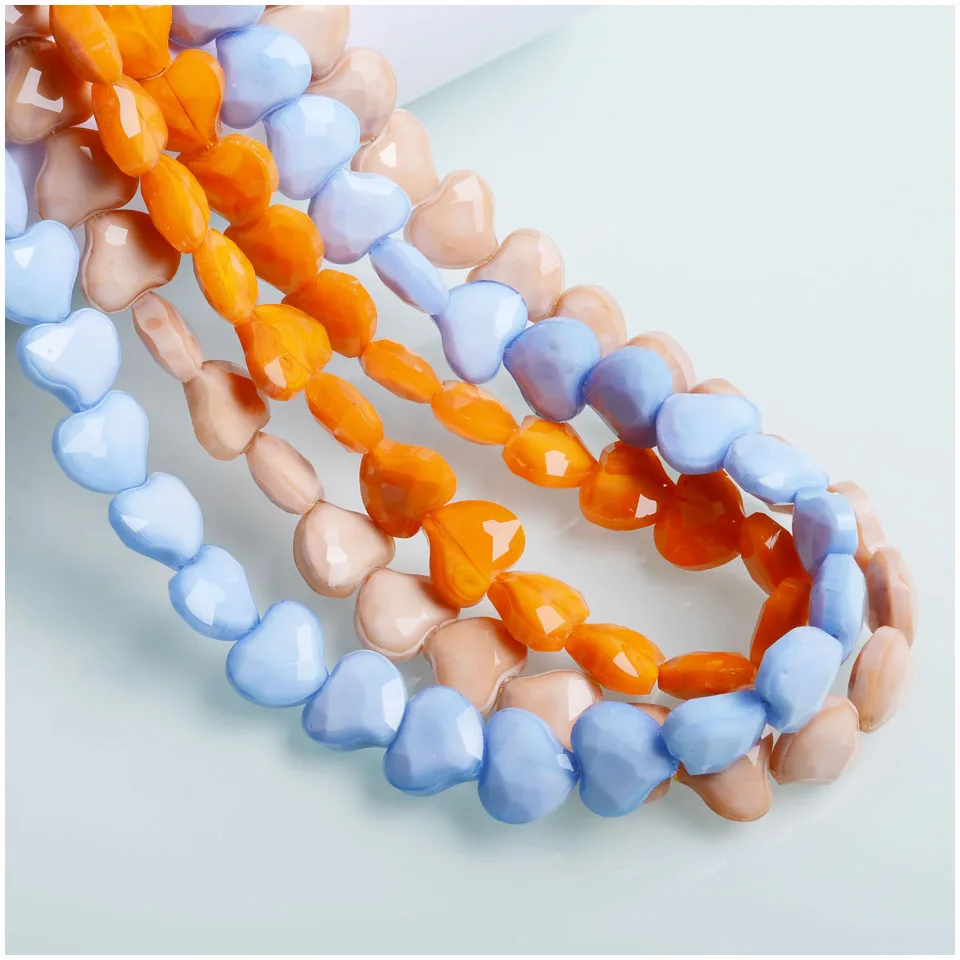 Новые бусины в форме сердца аксессуары для рукоделия 16 мм Кристальные