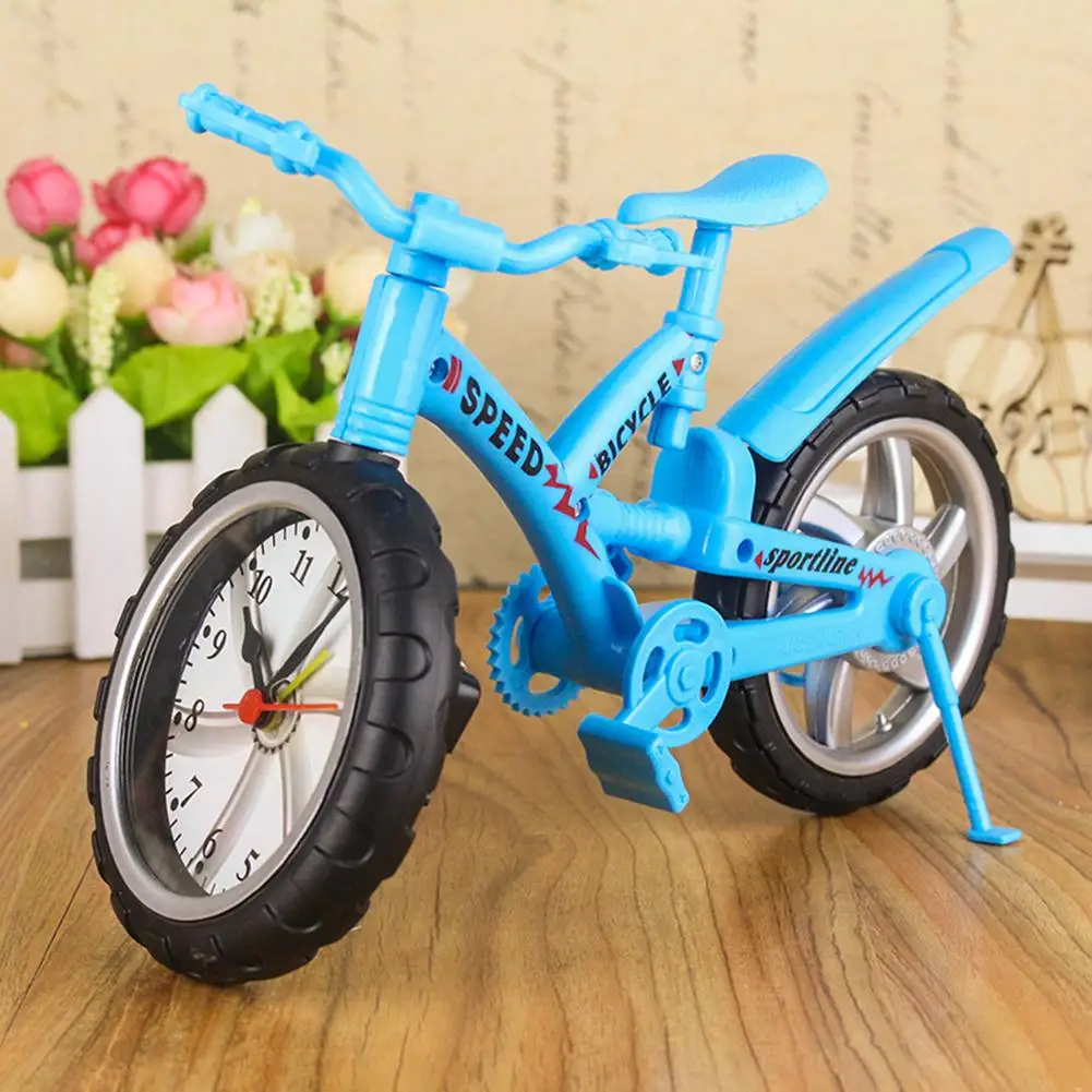 

Fashion Miniature Bicycle Bike Shape Wake Up Time Display Alarm Clock Decor Gift For Student Alarm Clock Home Decor Office Watch