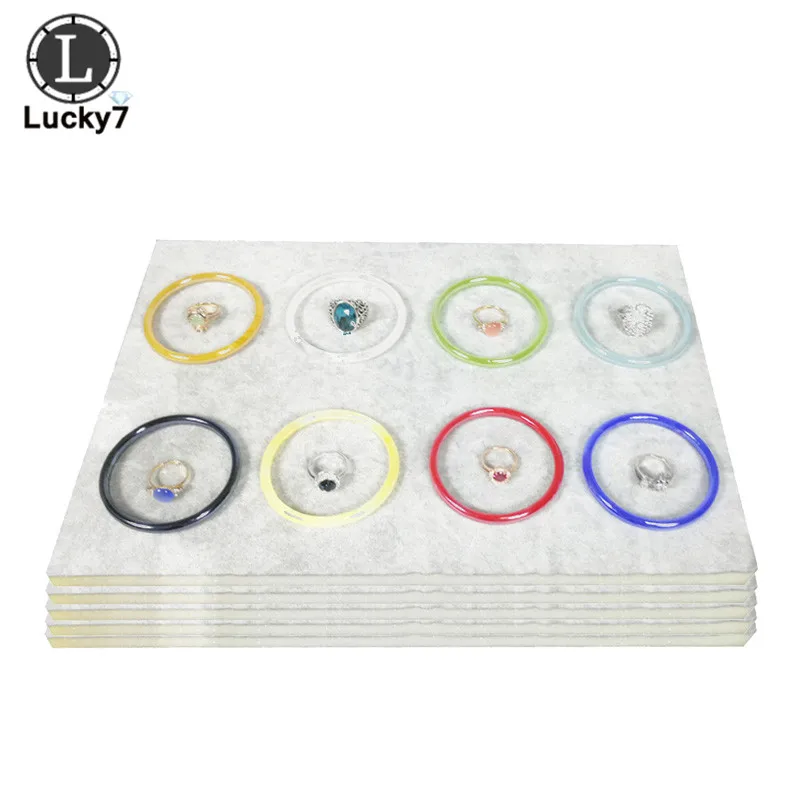 5pcs/lot Jewelry Foam Tray Inserts Liners Grey/Black Velvet Jewelry Rings Bracelet Watch Showed