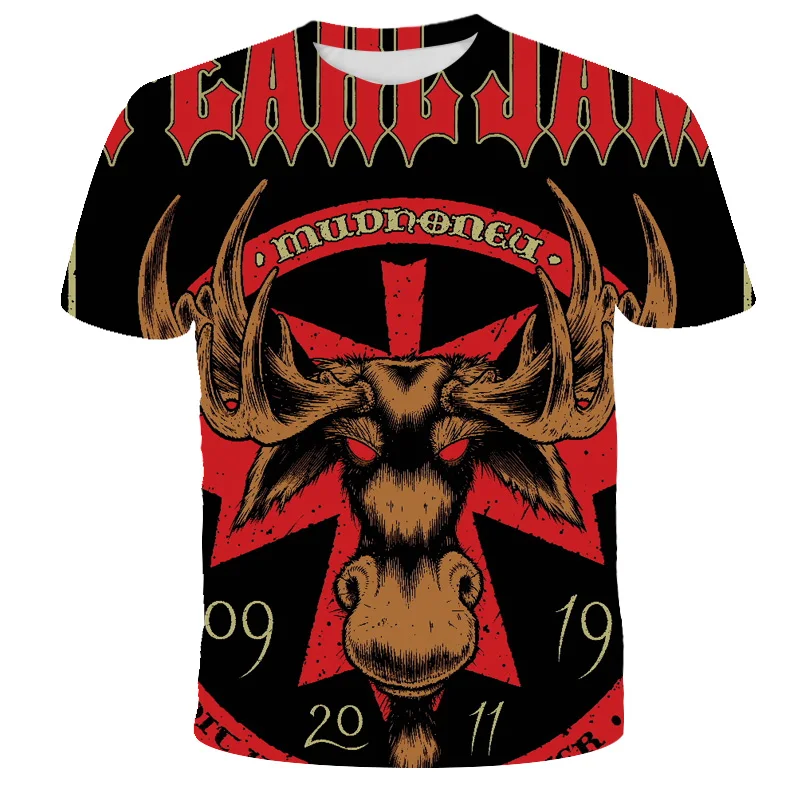 

Retro Horror T-Shirt Print Street Fashion Clothes Girl 3D T-Shirt Children Summer Clothes Scary T-Shirt Boys Kids T shirt Tops