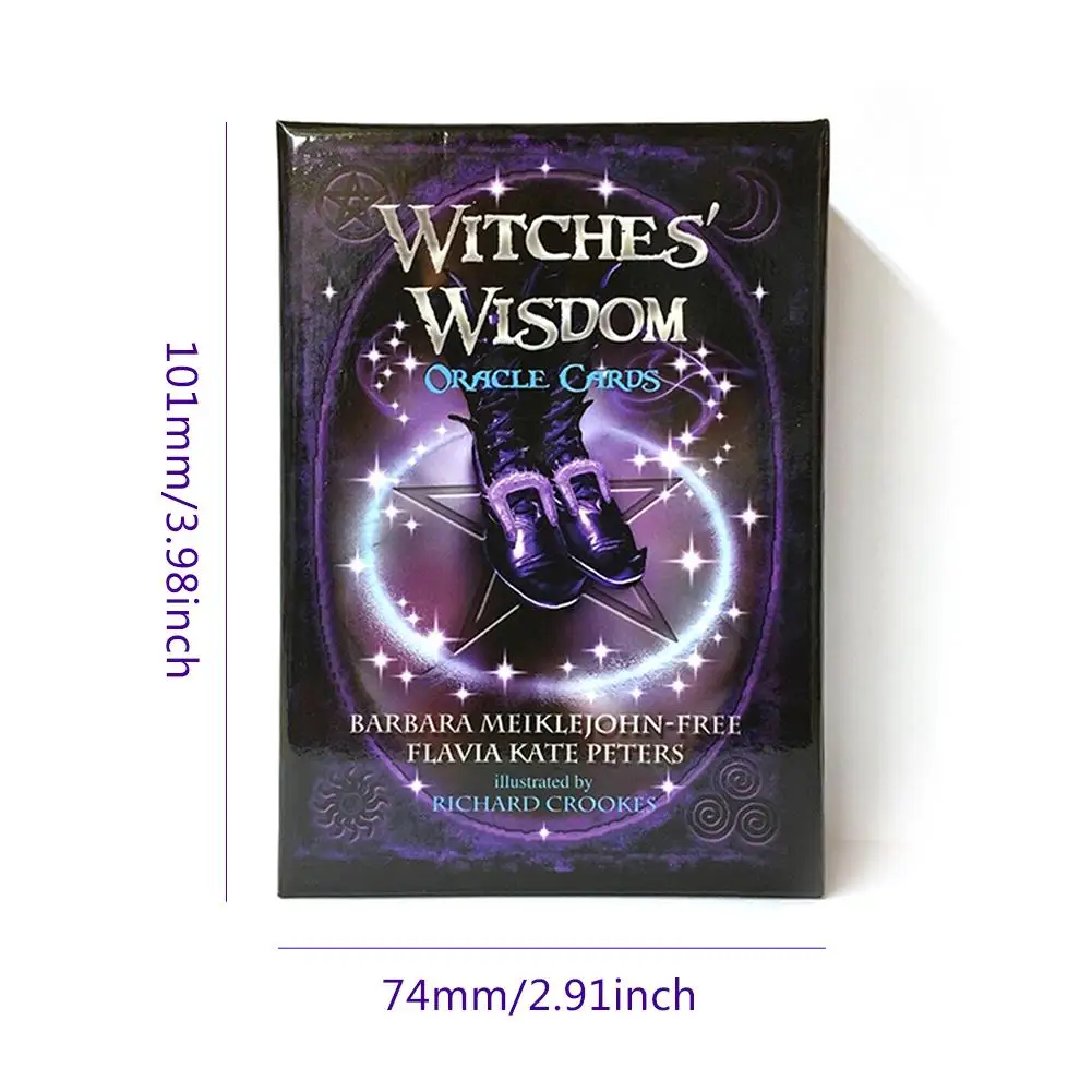 Потрясающая колода из 48 карт ведьмы Wisdom Oracle Cards включает в себя колоду и вечерние