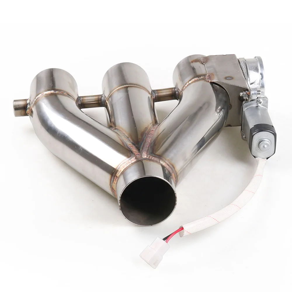 Электрическая выхлопная труба из нержавеющей стали 2 5 дюйма 3 0 тройной клапан с