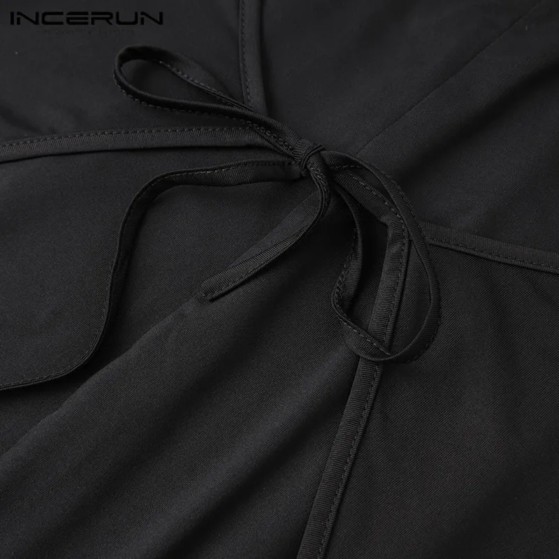 

Men Sets Streetwear Sleeveless Comfortable O Neck Tank Tops Casual Lace Up Pants Solid Color Workout Leisure Mens Suits INCERUN