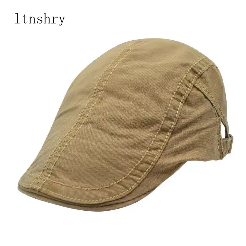 Кепка берет с вышивкой для мужчин и женщин регулируемая однотонная хлопковая