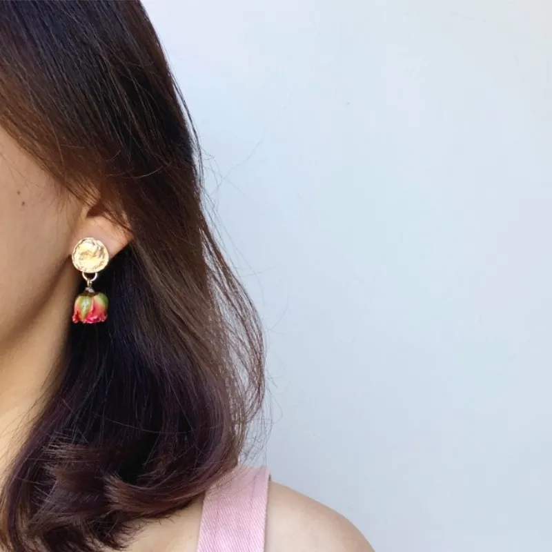 

8PCS Natural Real Dried Flower Rose Charms Pendants With Hook Charm For Jewelry Making Mixed (Each 2PCS)