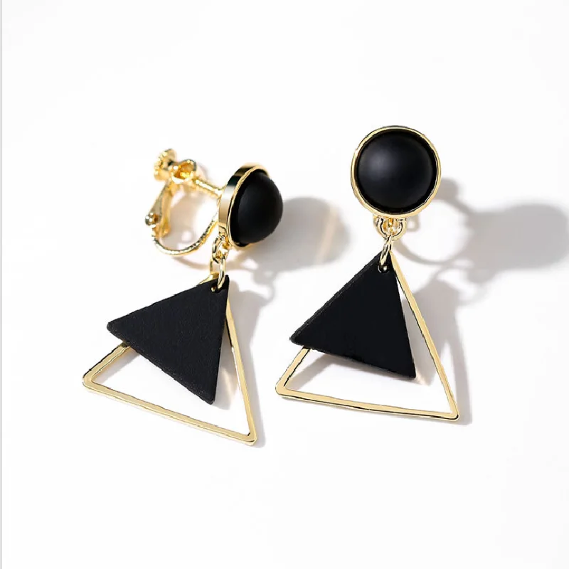 

Summer 2021 New Simple and Elegant Earrings Hong Kong Sent 925 Candy Color Geometric Fashion Earrings for Women Gift