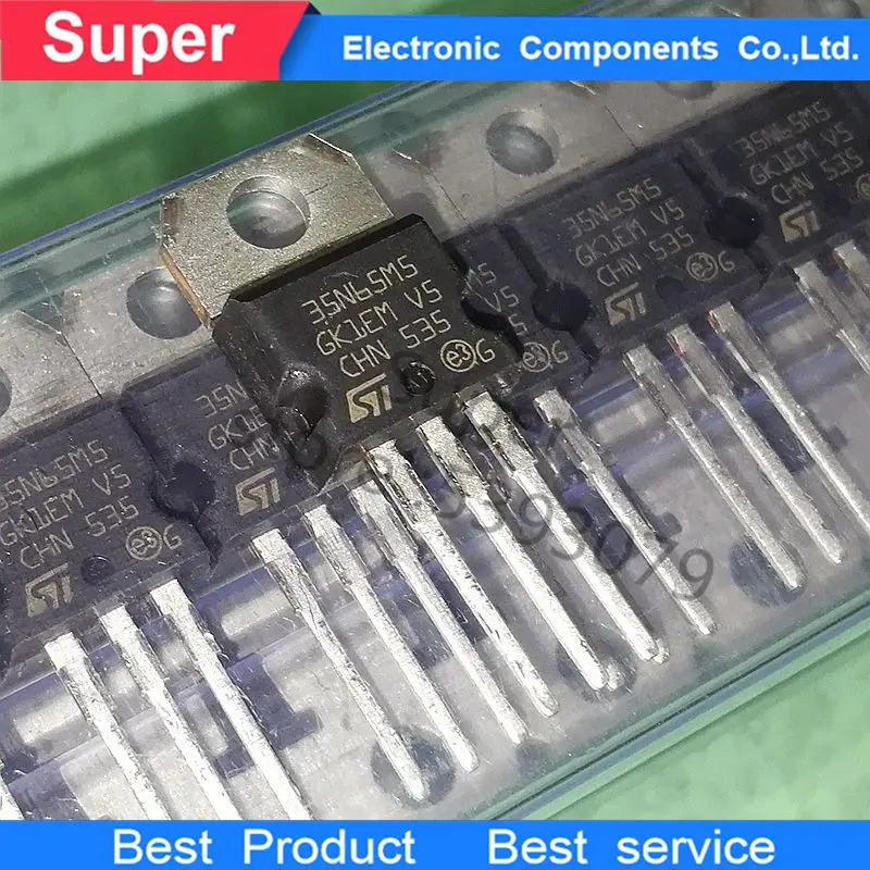 10 unids/lote MOSFET STP35N65M5 35N65M5 TO 220 транзистор оригинальный nuevo 27A710V|Аксессуары для батарей