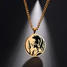 Fishhook Ожерелье Athena греческой мифологии, Бог из войны Wisdon, сверхнатуральный золотой цвет, нержавеющая сталь, подарок для мужчин и женщин