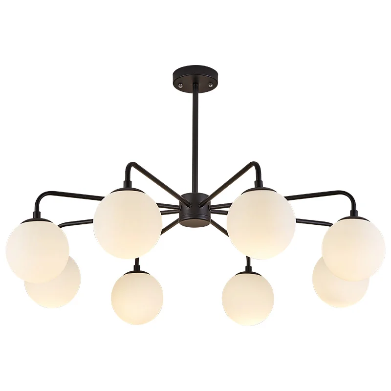 Современная Новая креативная люстра черный/белый светильник ing для гостиной