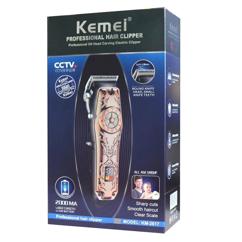 

Kemei hair clipper barber shop with LCD display washable blade electric clippers for men beard haircut Trimmer Rechargeable