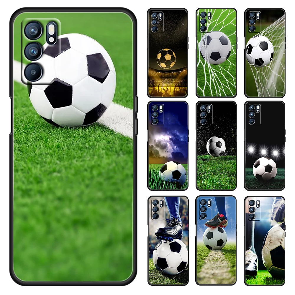 

The World Cup Football For OPPO Reno 6 5 4 3 2 5Z 5F 5K ACE 10 X ZOOM 4G 5G Pro Plus Silicone Soft Black Phone Case Shell