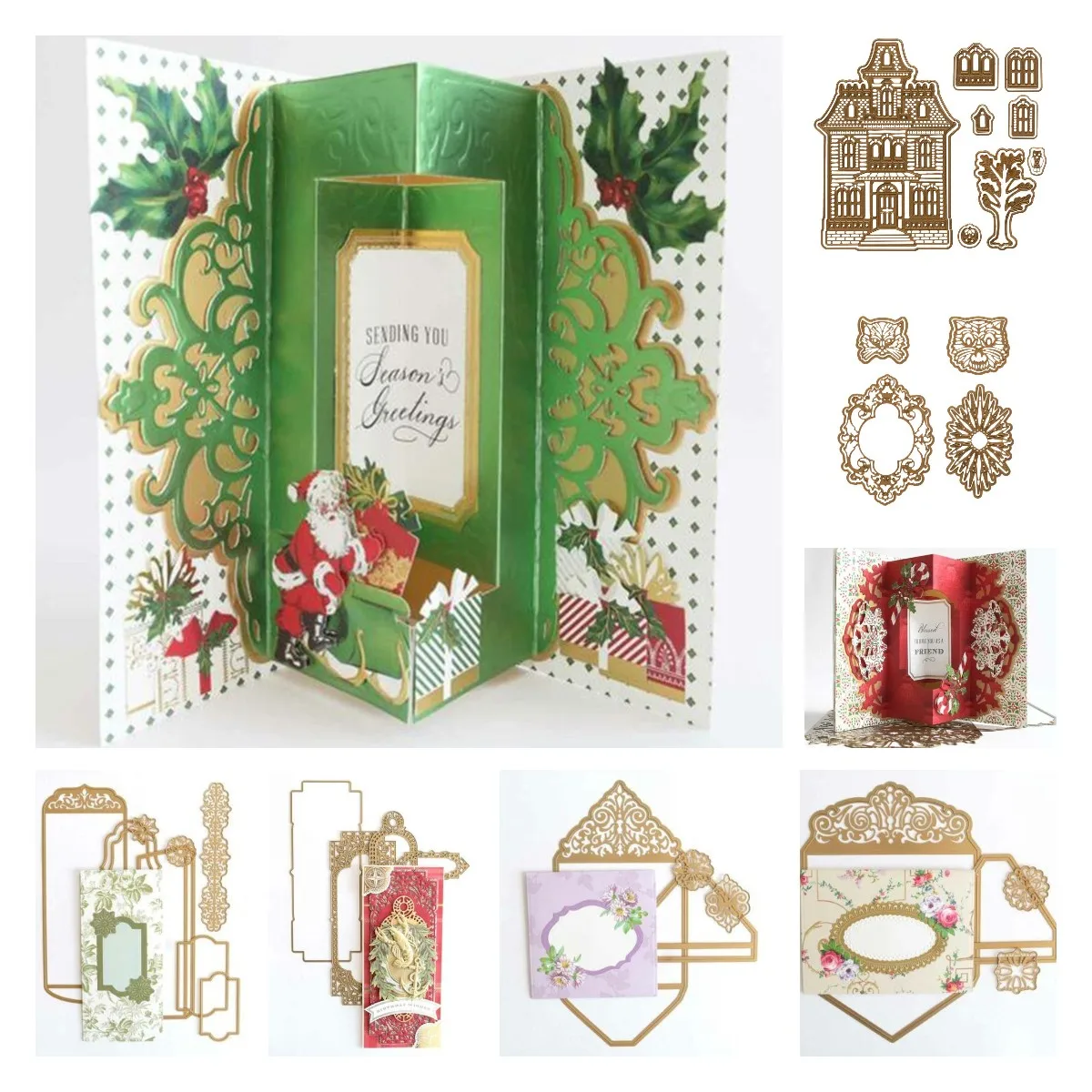 

2021 Arrival New Halloween House Cat Frame Metal Cutting Dies Scrapbook Diary Decoration Embossing Template DIY Greeting Card