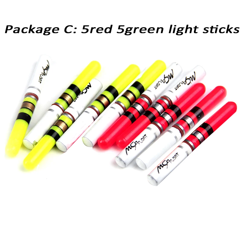5red 5green no cr322 10 шт. светильник палочки зеленый/красный работа с CR322 светящийся поплавок светодиодный ночной рыболовные снасти светящиеся палки PJ143 - Цвет: 5red 5green no cr322