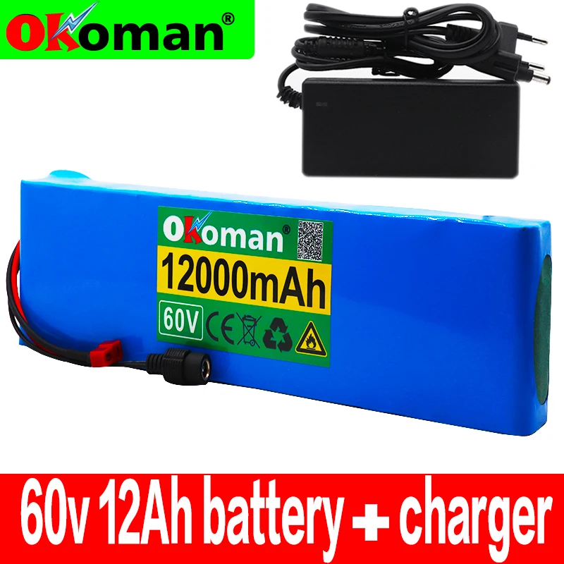 60V 16S2P 12Ah 18650 литий ионный аккумулятор 67 2 V 12000mAh Ebike Электрический велосипед Скутер