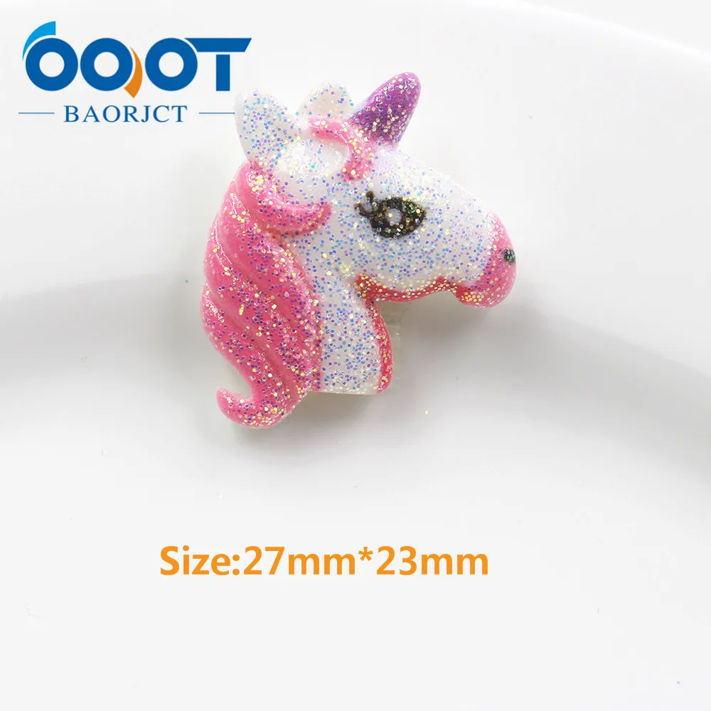 OOOT BAORJCT 20312-19 10 шт. 25 мм * 23 разнообразные Мультяшные единороги радужные лошади