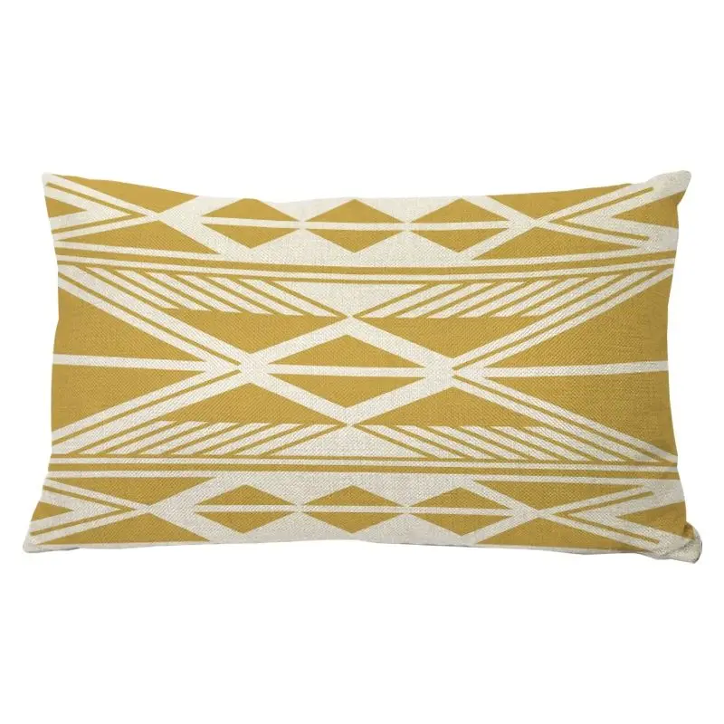 Автомобильные чехлы желтые и черные геометрические хлопковые Almofadas Fundas 45 см x 30 * 50