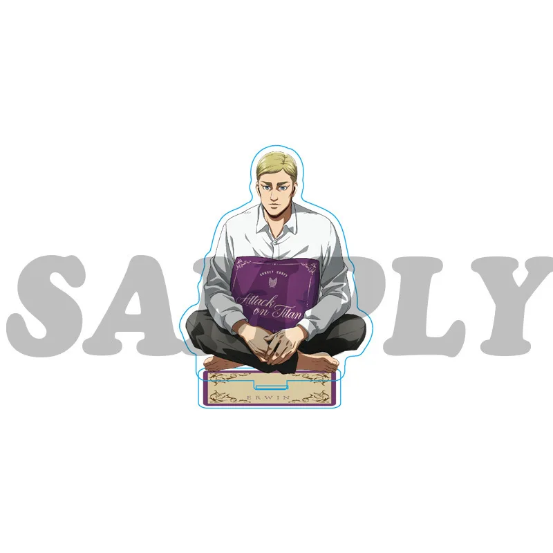 Аниме атака на Титанов Эрена Леви Микаса коллекционная фигурка сидя акриловая