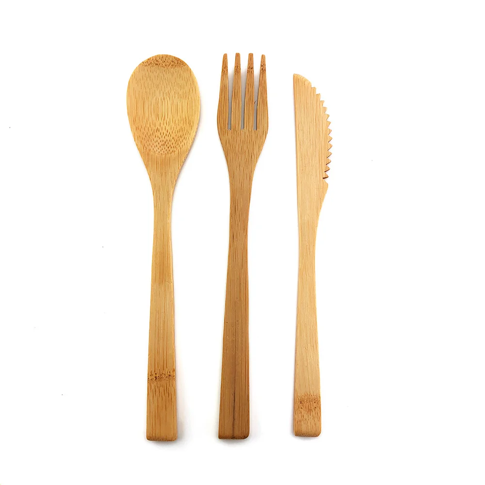 Набор бамбуковых столовых приборов экологичный дорожный набор посуды