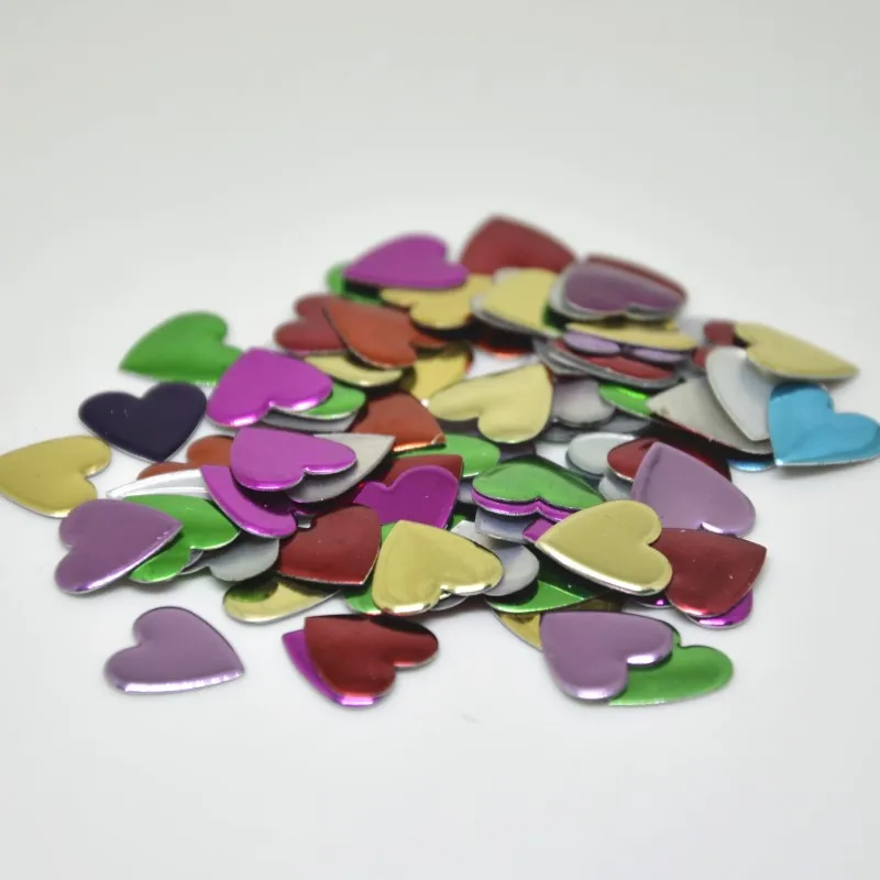50 шт. 12 мм в форме сердца разноцветные стразы с горячей фиксацией гвоздики на