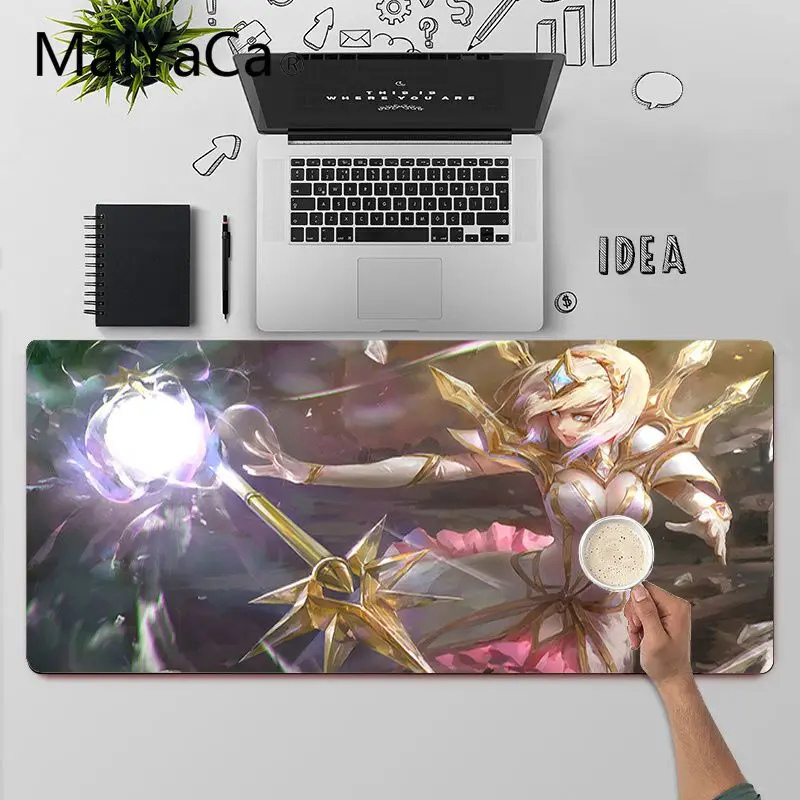 

MaiYaCa Your Own Mats League of Legends Girl Comfort Mouse Mat Gaming Mousepad Locking Edge Large Natural Rubber Mouse Pad