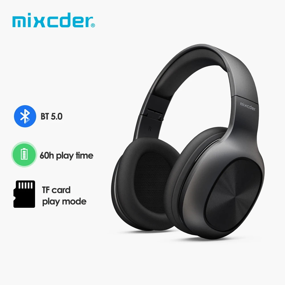 

2PCS Mixcder HD901 Wireless Headphones Bluetooth Headset Built-in 1050mah Battery 60H Play Time Sports Earphones For Smartphone