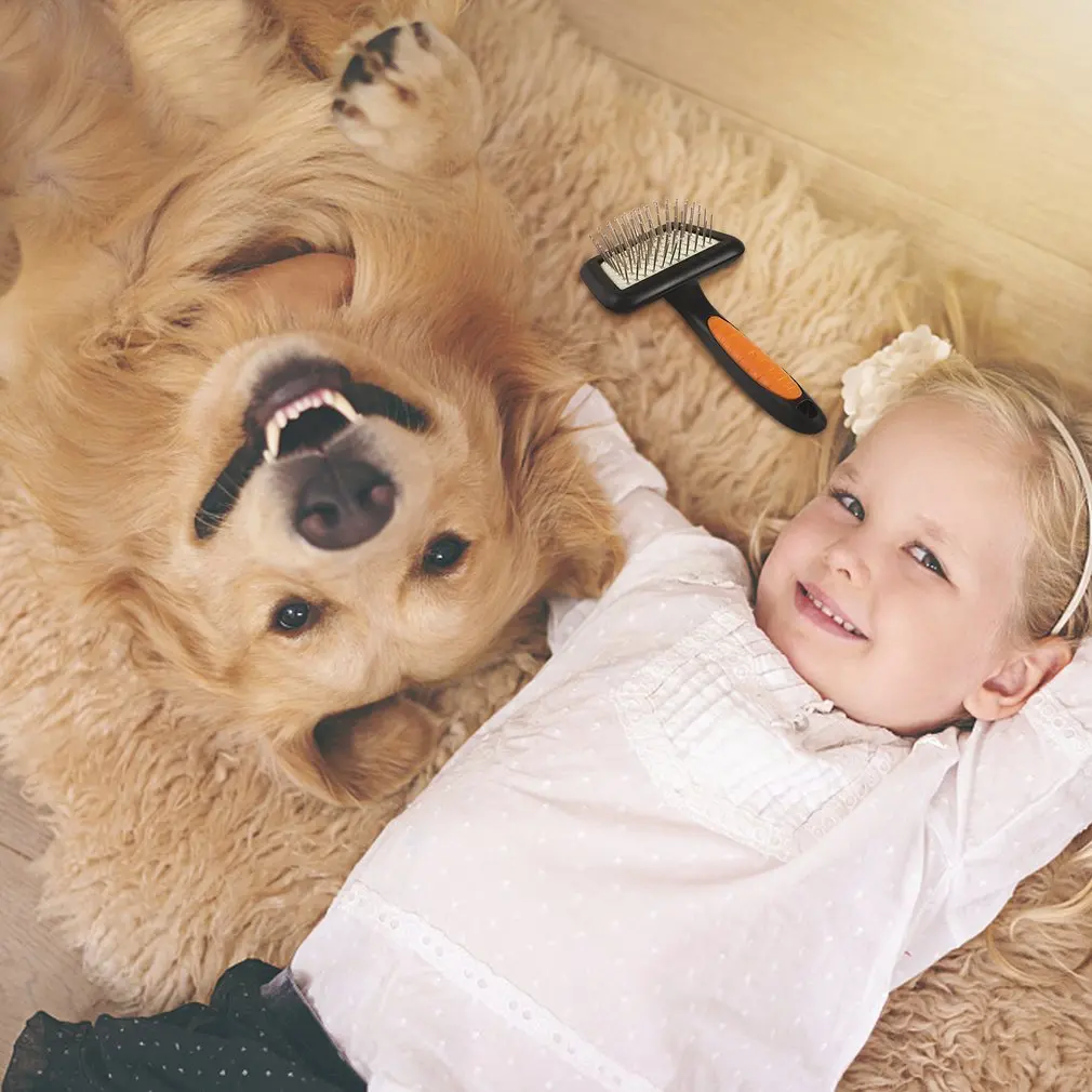 Массажная Расческа для домашних животных расчески собак кошек щетки ухода за