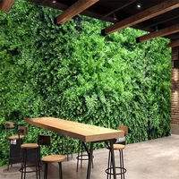 custom mural wallpaper 3d green leaf plant background wall painting restaurant cafe living room creative papel de parede fresco