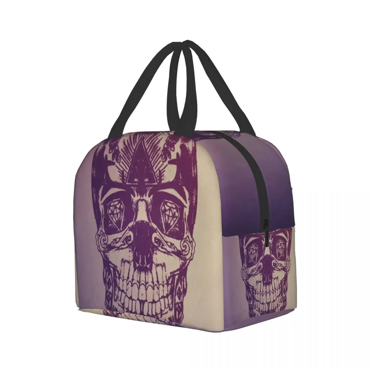 

SKULL Lunch Bags for Women/Men Insulated Lunch Box Tote Bag Leakproof Reusable Lunch Bag for Office Work, School, Picnic