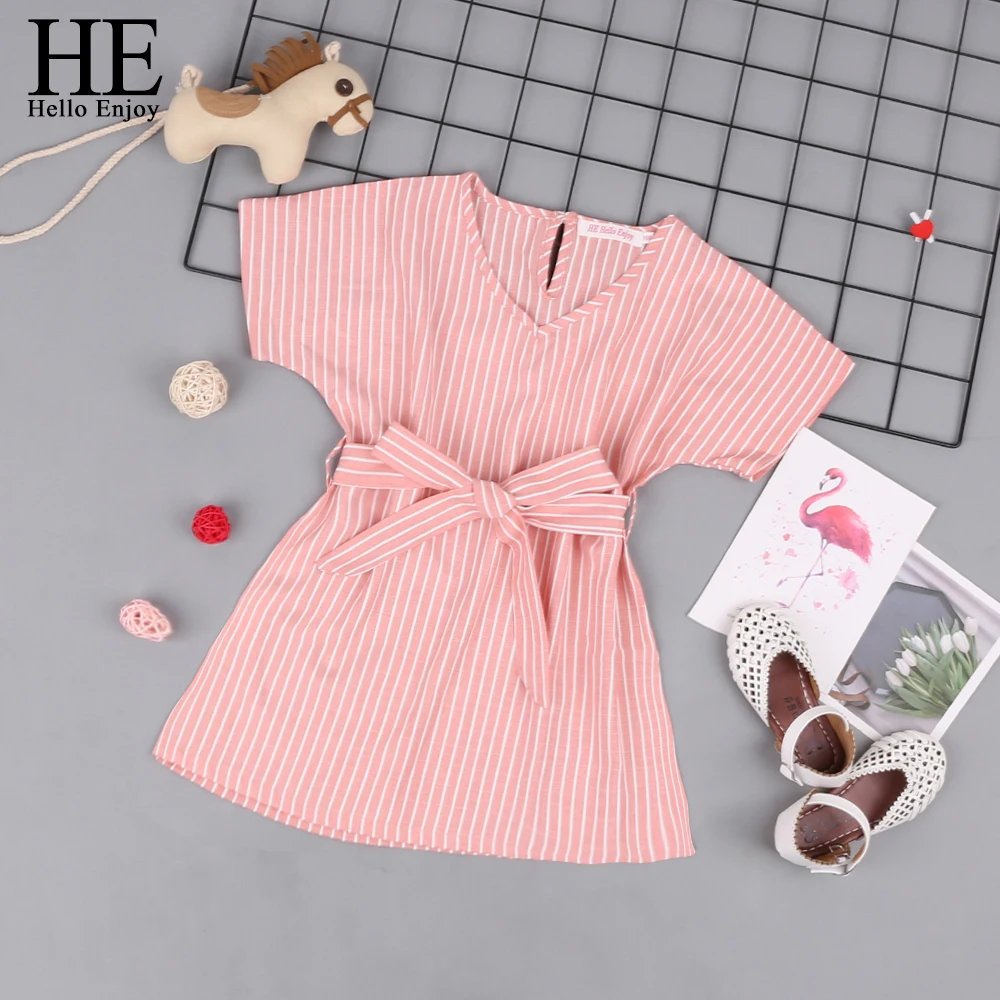 HE Hello Enjoy/летние платья для девочек; свадебное платье принцессы с вышивкой; элегантная милая детская одежда из тюля; детская одежда для девочек