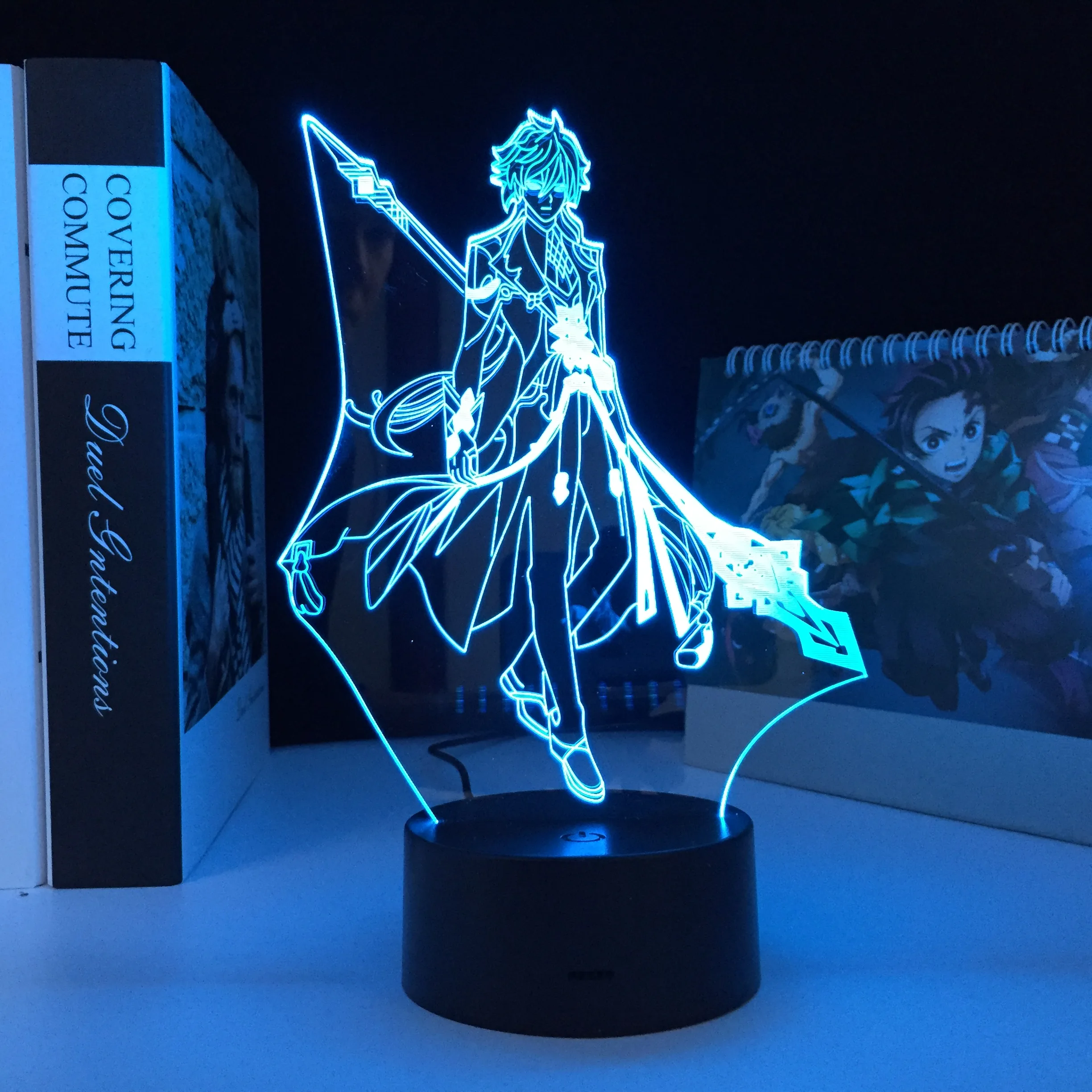 

Christmas Genshin Impact Morax Figure LED Night Light Game 3D Lamp For Game Lovers Room Decoration Acrylic LED Table Lamp