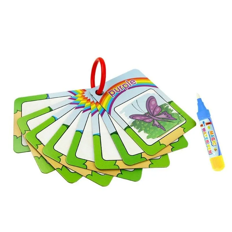 

Reusable Water Drawing Book Number/Color/Shape Recognize Early Educational Toys For Children Painting Drawing Board Gifts
