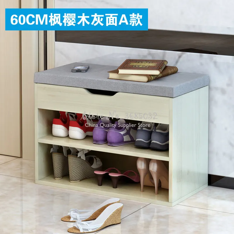 

40/60cm Wooden Shoe Rack Living Room Shoe Storage Stool Simple Change Shoe Bench Shoes Organizer With Drawer Shoes Cabinet