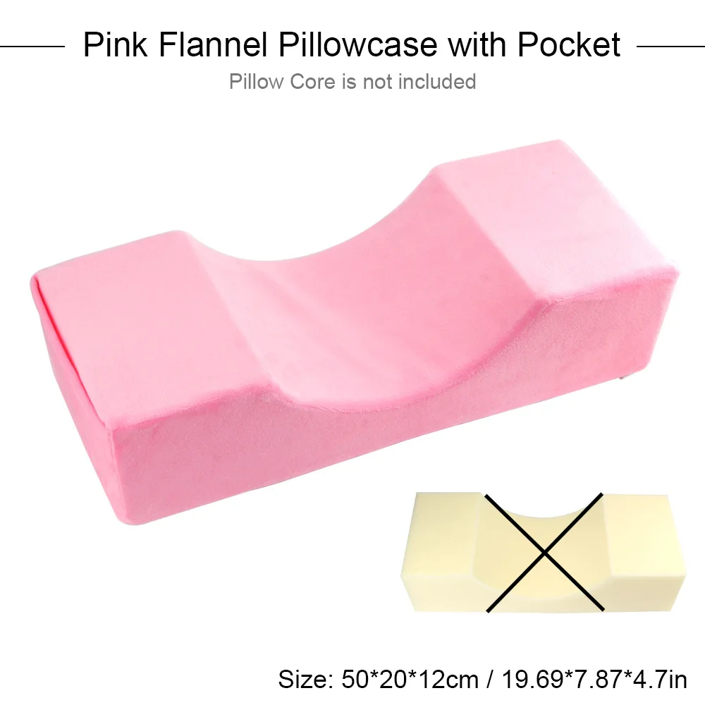 Pink Pillowcase Наращивание ресниц фланелевая Полиуретановая подушка эргономичная память шеи ресниц полка для подушки для салонного использования прививка поддержка наращивание ресниц инструменты - Цвет: Pink Pillowcase