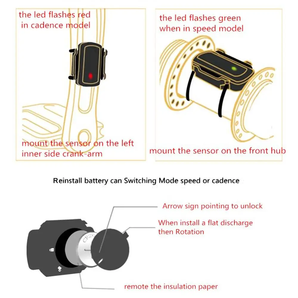 Bike Speed Sensor Dual-mode Wireless Pedaling Cadence for Garmin Igpsport Bicycle Computer | Спорт и развлечения