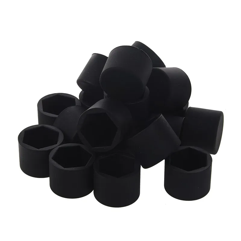 20pcs Universal Black Silicone Wheel Lugs Nuts Bolts Covers Protective Caps 21mm | Автомобили и мотоциклы
