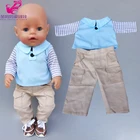 Камуфляжная футболка и штаны одежда для мальчика 18 дюймов Кукла, наряд для Reborn Baby Doll мальчик Детский подарок