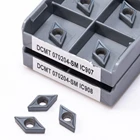 DCMT070204 SM IC907 IC908 карбидная вставка токарные инструменты DCMT 070204 070208 твердый сплав CNC Внешний внутренний металлический токарный инструмент