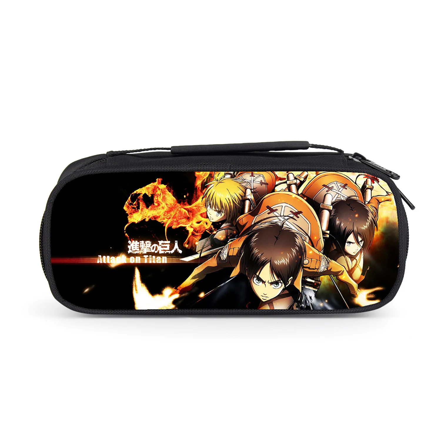 Anime Attack on Titan Pencil Case Children Boy Girl School Functionary Pouches Student High Quality Stationery Bag Pen Bag Gift