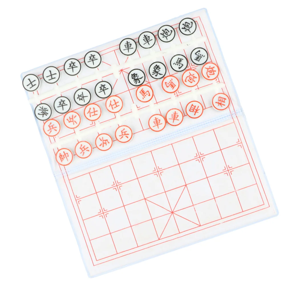 Пластиковая китайская шахматная игра Xiangqi для путешествий образовательные