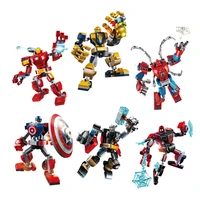 disney avengers captain america thor thanos spider man iron man hulk gears of war assembled building block toys