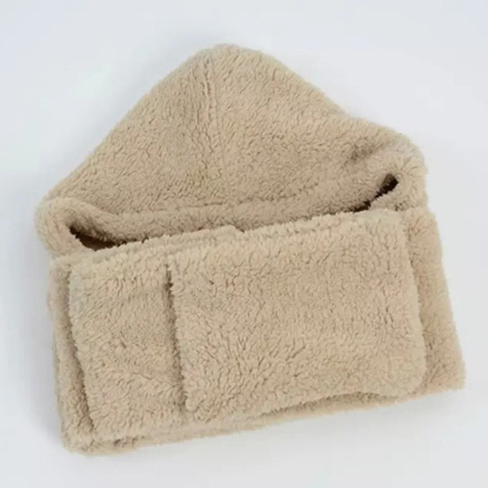 Высококачественная женская зимняя теплая мягкая плюшевая шапка с капюшоном из