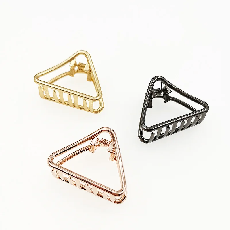 Женские Геометрические заколки для волос однотонные заколки-крабы в стиле ретро