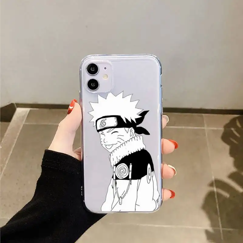 

Naruto anime Phone Case Transparent for iPhone 11 12 mini pro XS MAX 8 7 6 6S Plus X 5S SE 2020 XR