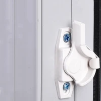 4pcs aluminium alloy window lock screen window push pull door security hasp latch anti theft left right hardware accessories