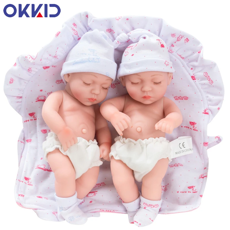 OKKID 25 см полностью силиконовая кукла для новорожденных реалистичные детские