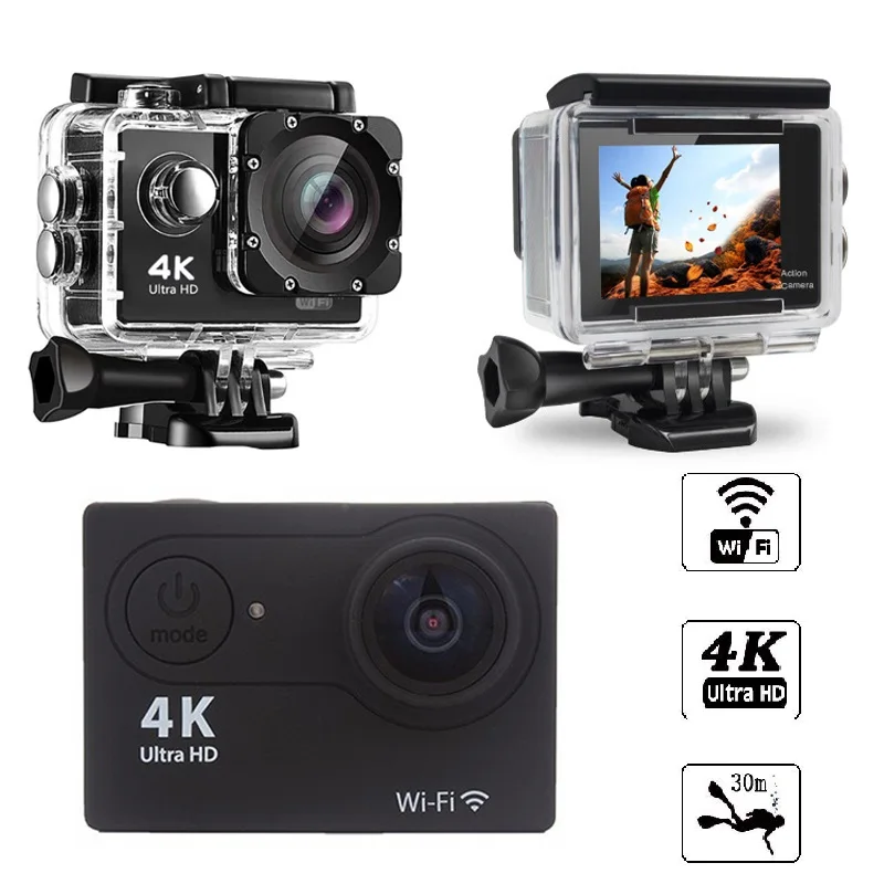 

H9R outdoor sport waterproof camera,Ultra HD 4K 30fps WiFi Helmet Video Recording gopro style Cameras Action Cam