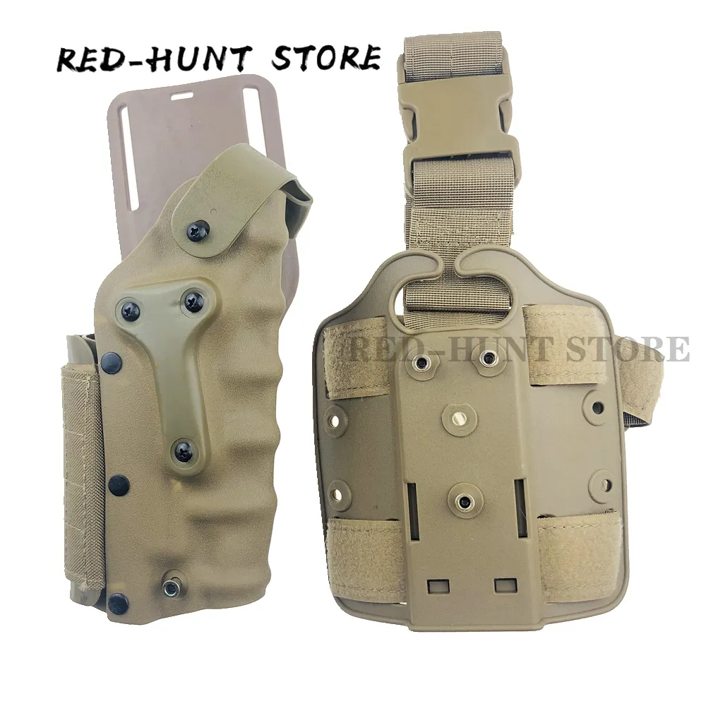 USP/Glock 17/P220 Rgiht Left Hand Gun Holster Tactical Drop Leg Holster Case Leg Platform Waist Holster for Hunting