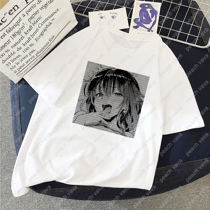 Женская футболка с коротким рукавом забавная Повседневная Свободная мультяшным