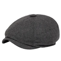 2020 high quality mens casual newsboy hat retro beret hat unisex wild octagonal cap vintage ivy hats gorras gatsby flat hat